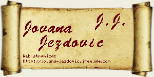 Jovana Jezdović vizit kartica